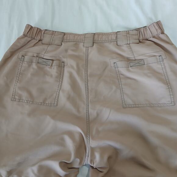 CAMPMOR convertible (to shorts) pants khaki LARGE nylon quick dry zippers work - Picture 9 of 15